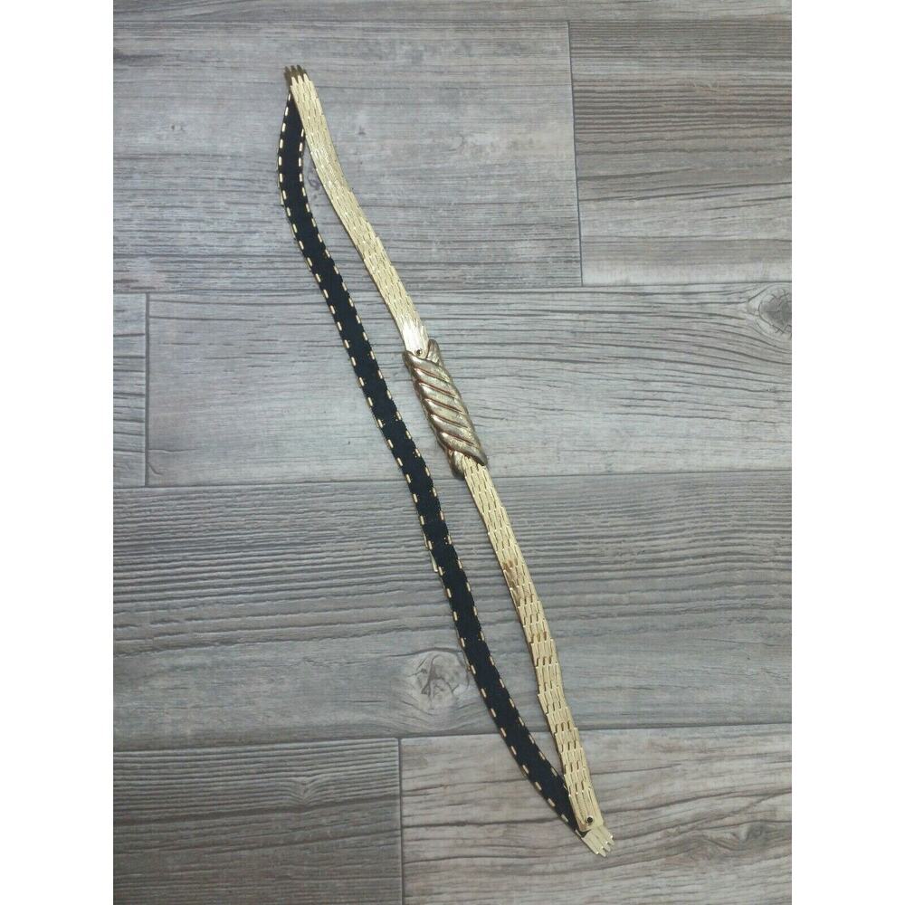 Vintage Gold Tone Scaled Stretch Womens Belt 80s 90s - Picture 2 of 7